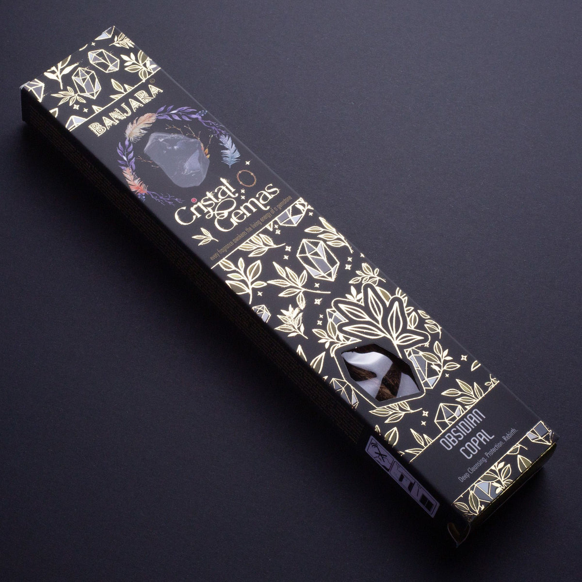 „Banjara“ kopalo smilkalai su obsidianu „Obsidian Copal“, 15 g