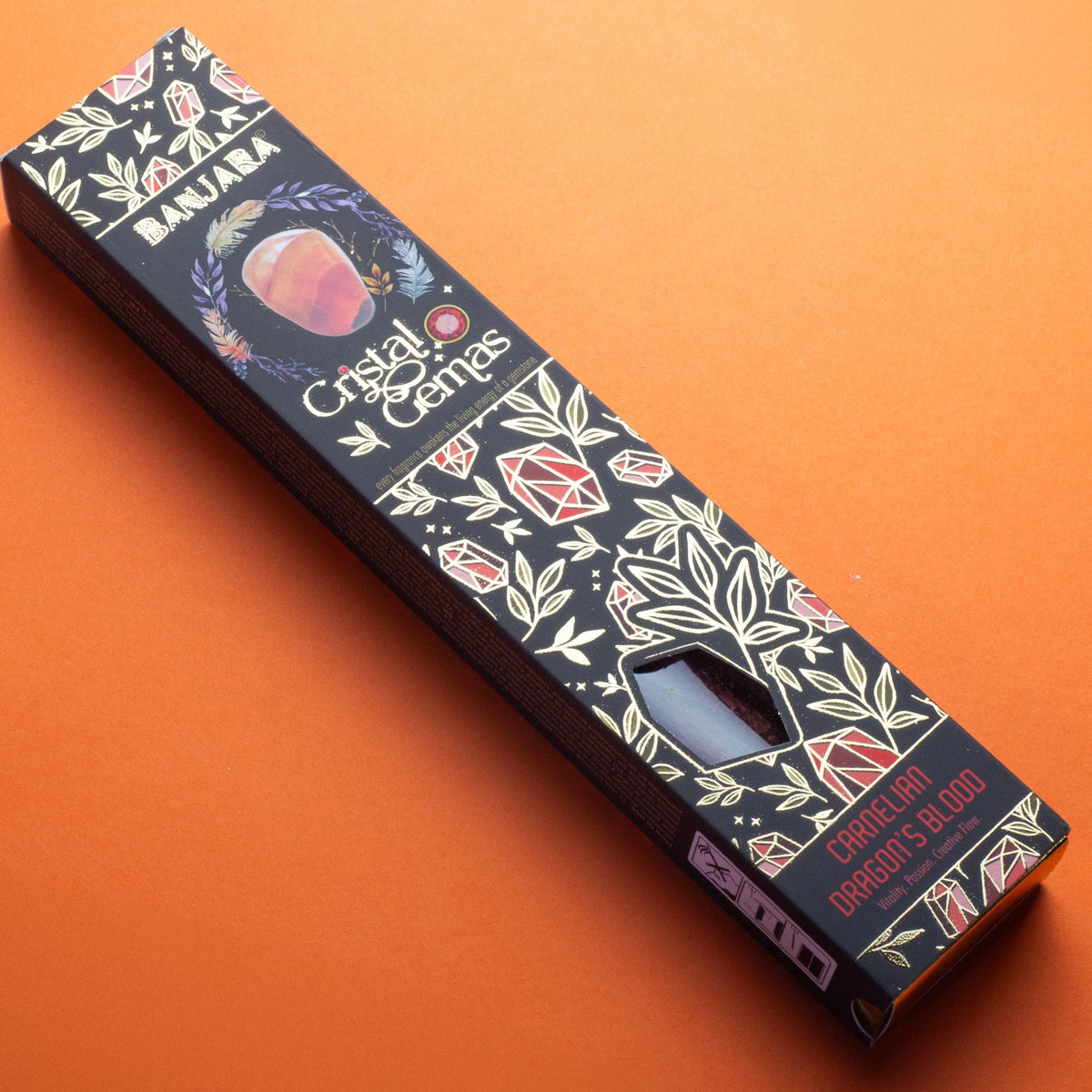 „Banjara“ smilkalai „Dragon’s Blood“ su karneoliu, 15 g