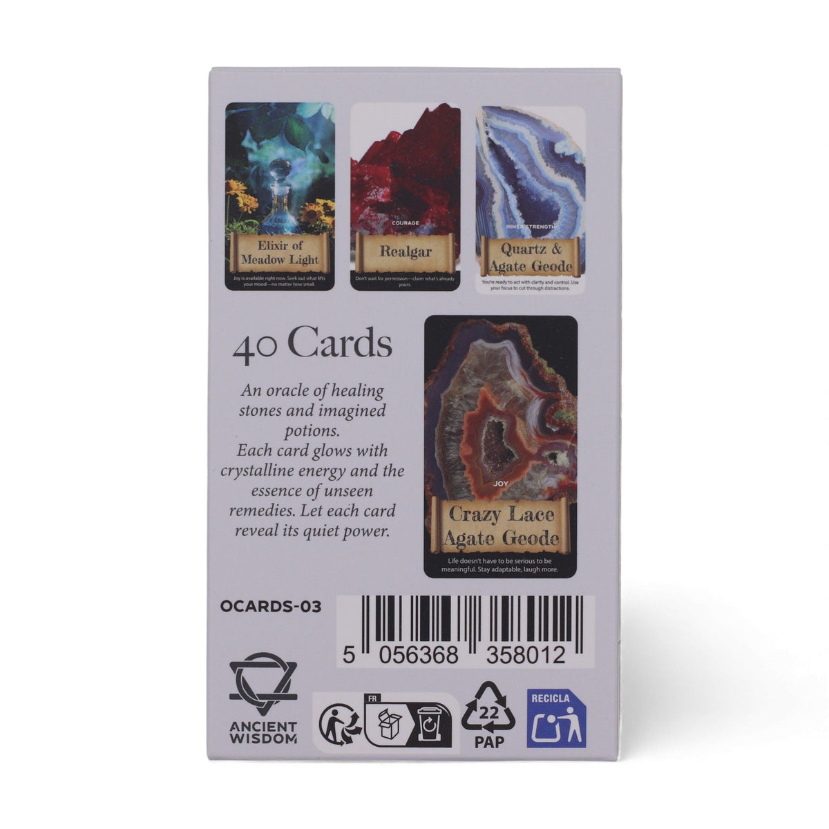 Orakulo kortos „Crystals & Elixirs“ – kristalai ir eliksyrai