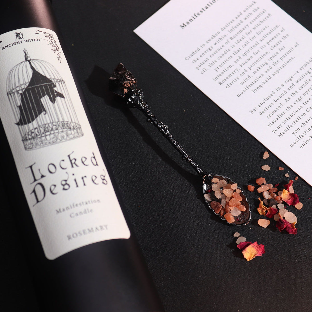 „Ancient Witch“ ritualinė žvakė „Locked Desires“ – norų ir ketinimų ritualams